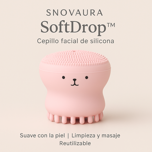 Cepillo Facial de Silicona Mini — SNOVAURA SoftDrop™