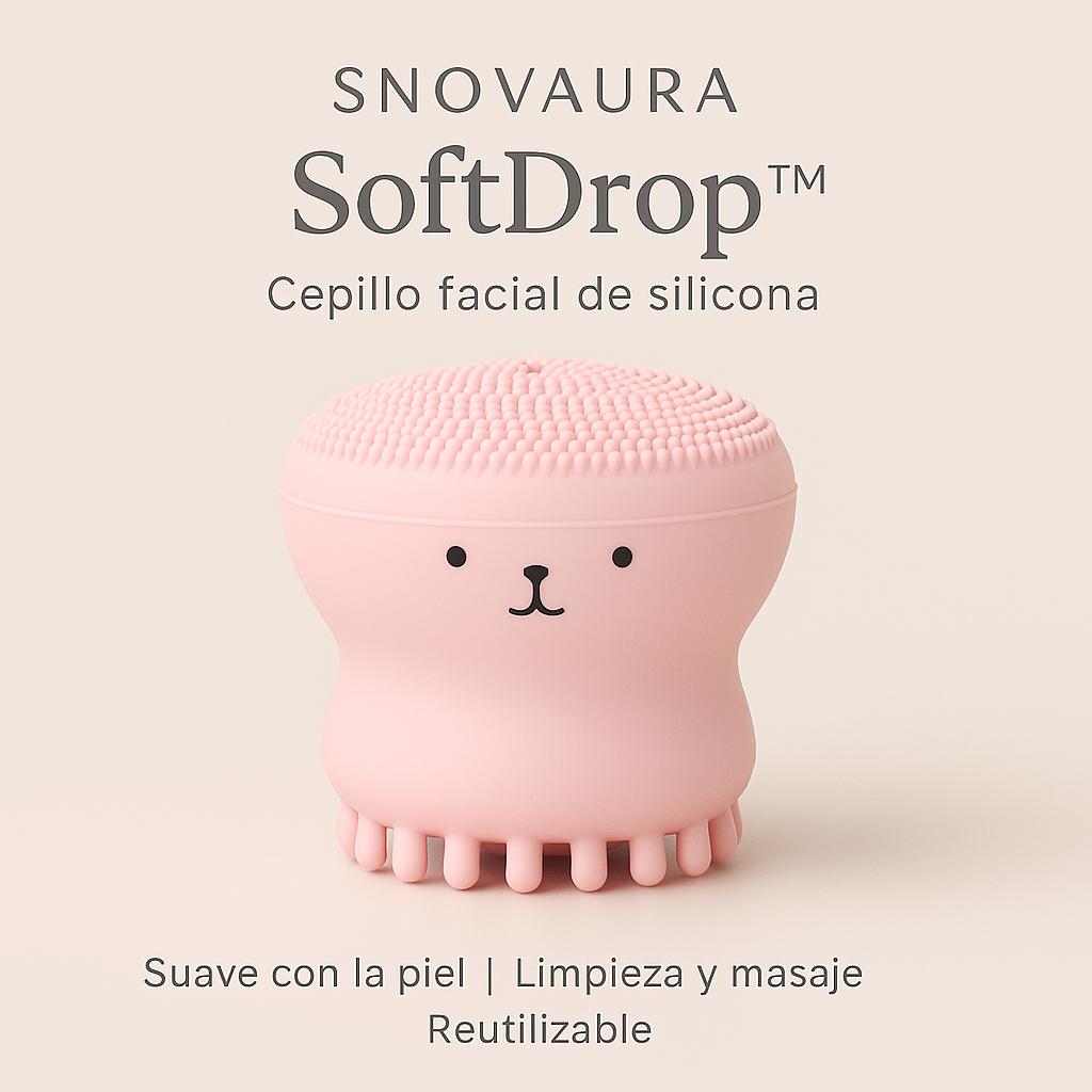 Cepillo Facial de Silicona Mini — SNOVAURA SoftDrop™