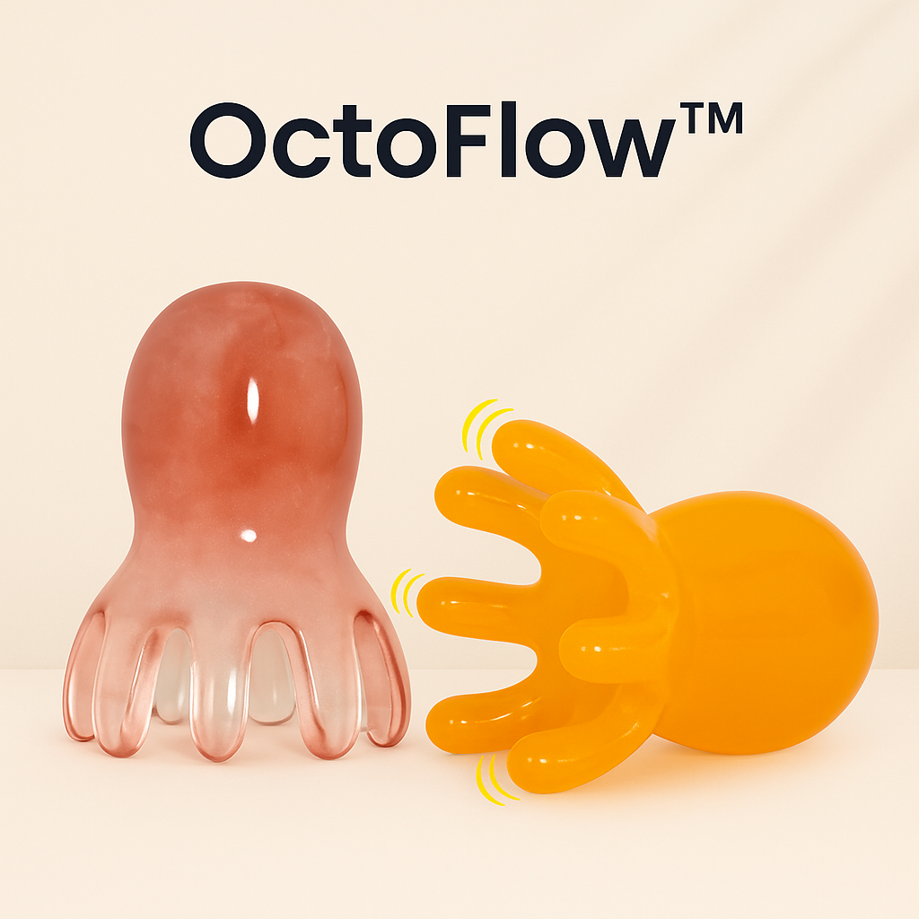 OctoFlow™ – Peine de Resina para Masaje Capilar y Gua Sha