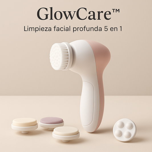 Cepillo Limpiador Facial Eléctrico 5 en 1 – SNOVAURA GlowCare™